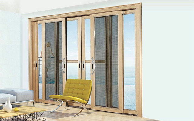 苹果金白玻+纱网